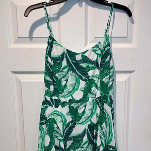 Old Navy Fit & Flare Sundress - Tropical Leaf - Size M